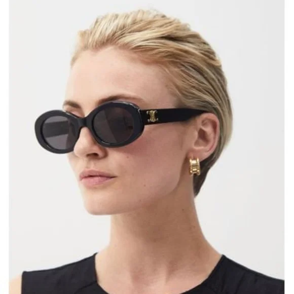 CELINE TRIOMPHE OVAL SUNGLASSES - Picture 1 of 12